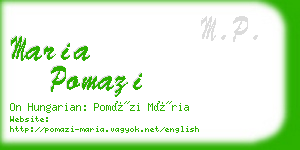 maria pomazi business card